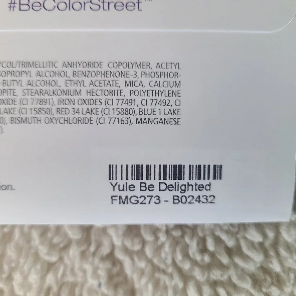 Color Street Yule Be Delighted 100% Real Nail Polish Strips